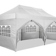 medium size tent with a wall that opens up