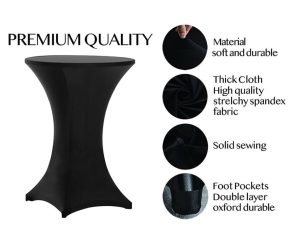 premium quality small table black decorative cloth