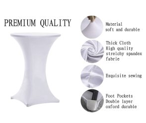 premium quality small table white decorative cloth