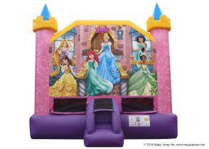 disney princess pink and purple bounce house