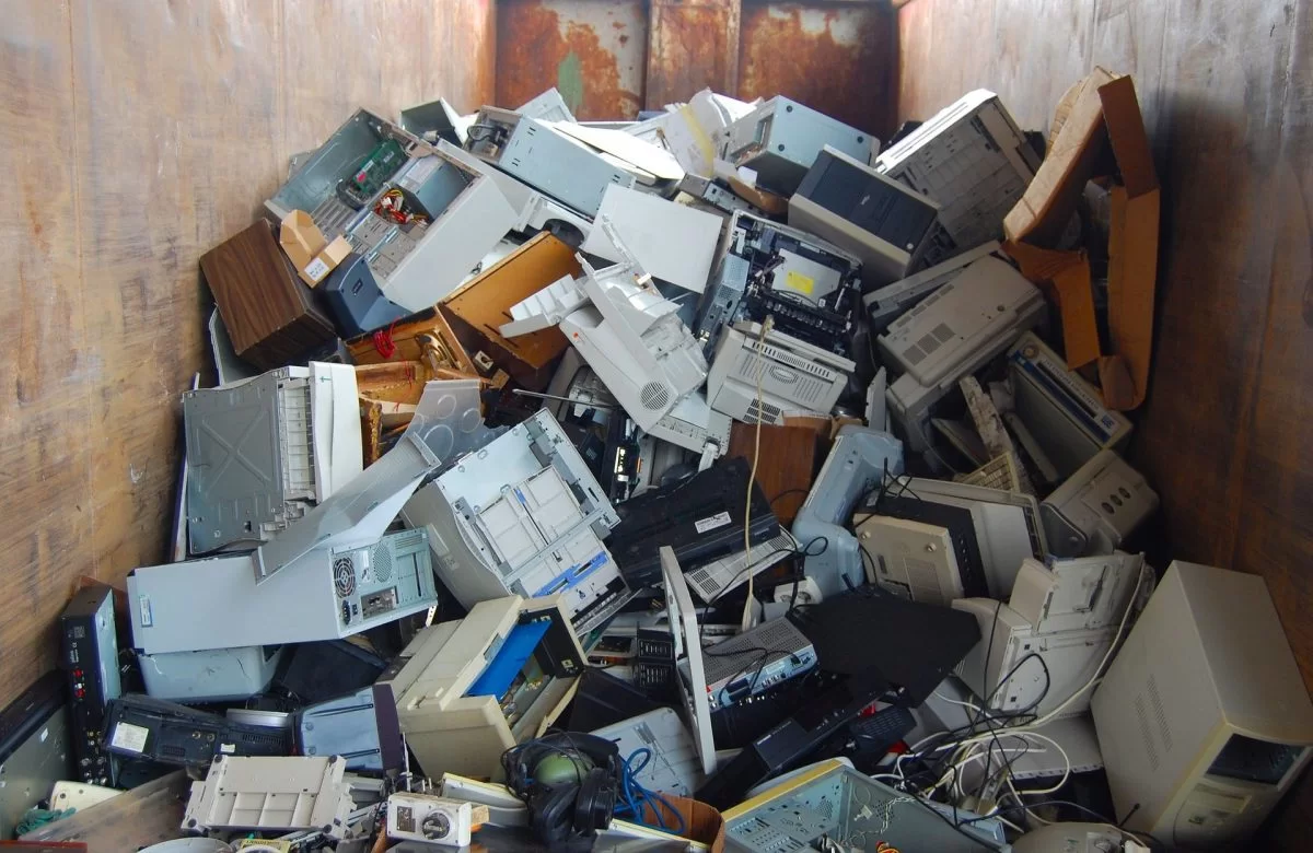 large pile of old electronics